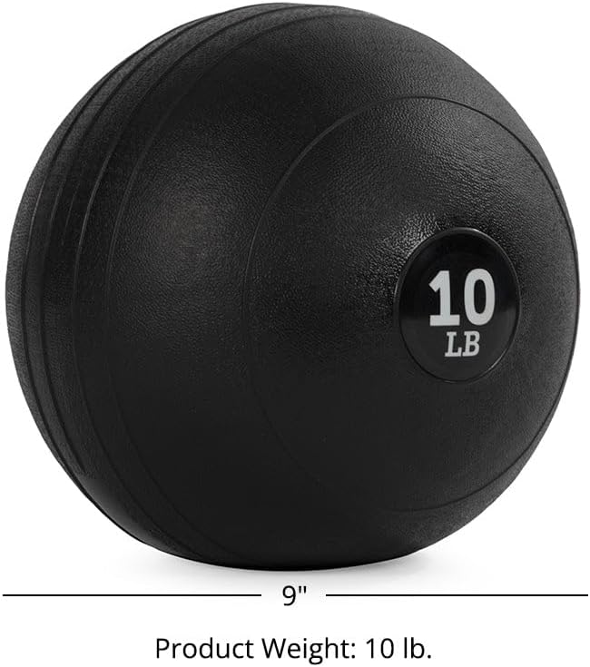 Titan Fitness Rubber Slam Ball - Impact-Absorbing Dead Weight for Strength & Conditioning | Textured Surface