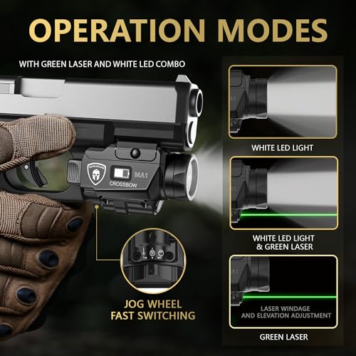 WARRIORLAND Universal Laser & LED Tactical Light with P320 M18 Holster - Black MA1 Variant