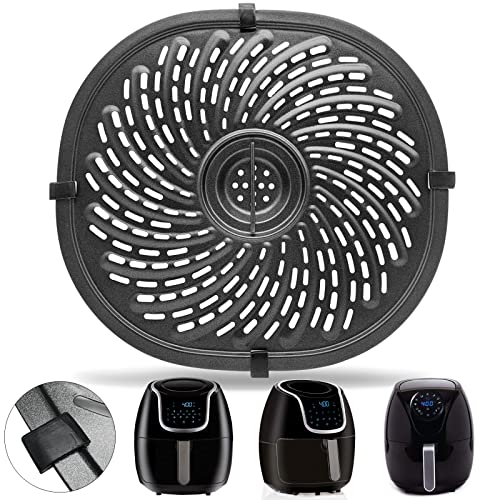 7QT Oval Air Fryer Grill Pan for Power XL Vortex 7QT, Nonstick Crisper Plate, Dishwasher Safe
