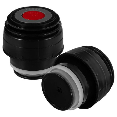 Amosfun 2Pcs Insulated Cup Lid Replacement - 45mm Plug Lid for Vacuum Flasks Mouth Portable Water Bottle Stopper with Switch for Hot Drinks Black