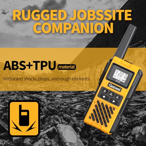 Gaswei G1pro Walkie Talkies 6 Pack Long Range Waterproof 22 Channels IP67