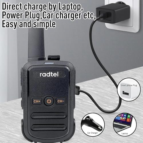 Radtel RT12 Rechargeable Walkie Talkies 16CH Long Range Two-Way Radios for Camping Hiking (8 Pack)