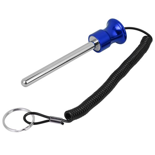 GBSCLOVER Drop Set Pins Gym with Pull Rope, Stable Weight Stack Pin, Practical Gym Pin Easy to Install, Replacement for Strength Training Equipment, Rod Length 4in Diameter 0.4in (2, Blue)