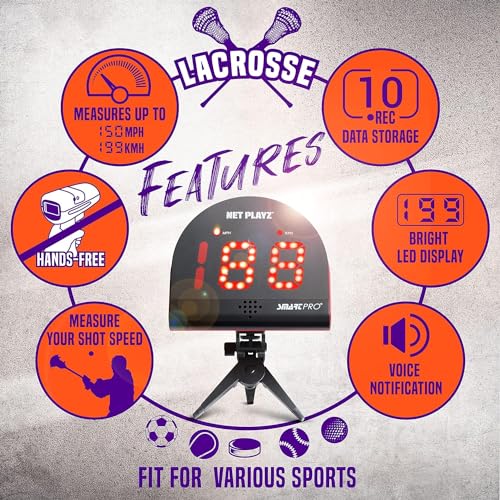 Lacrosse Speed Radar Gun – Hand-Free Shot Speed Measurement for Training & Coaching