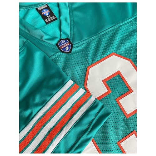 Dan Marino Aqua Miami Jersey - Unisex Adult Sizes S-5XL, Custom Sewn, XX-Large