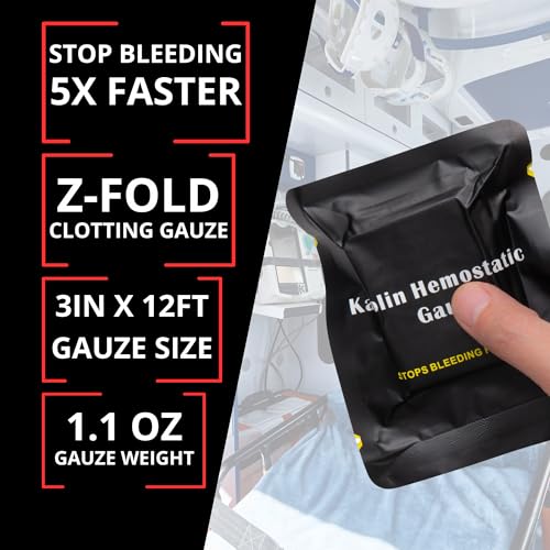 Hemostatic Gauze for Blood Clotting & Wound Packing - 1 Pack - Emergency First Aid