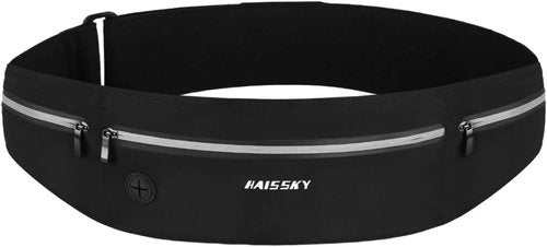 GUZACK Slim Running Belt - Ultra-Light Waterproof Waist Pack for Phones Up to 6.8'' | Reflective Design