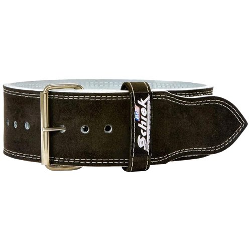 Schiek Sports Model 6011 Single Hook Competition Power Belt - Weightlifting Belt with Stainless Steel Belt Buckle - Suede Leather Powerlifting Belt