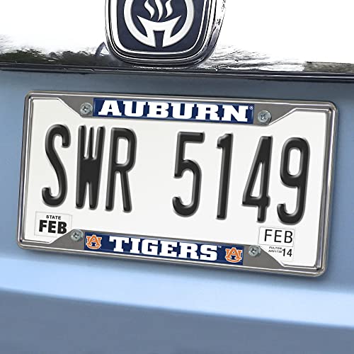 Auburn Tigers Chrome Metal License Plate Frame - One Size