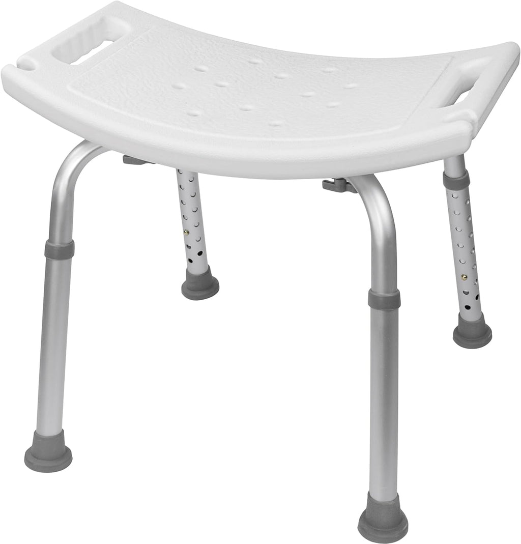 Vaunn Adjustable Shower Chair - Tool-Free Assembly Spa Bathtub Seat with Removable Back | FSA/HSA Eligible