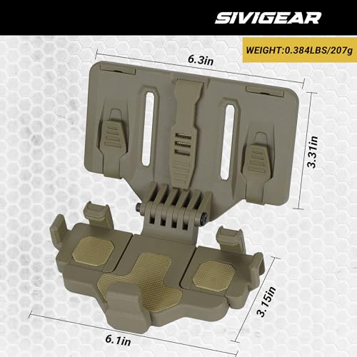 Coyote Brown Tactical Phone Holder for 6.0-7.7 Inch Devices, MOLLE Chest Mount