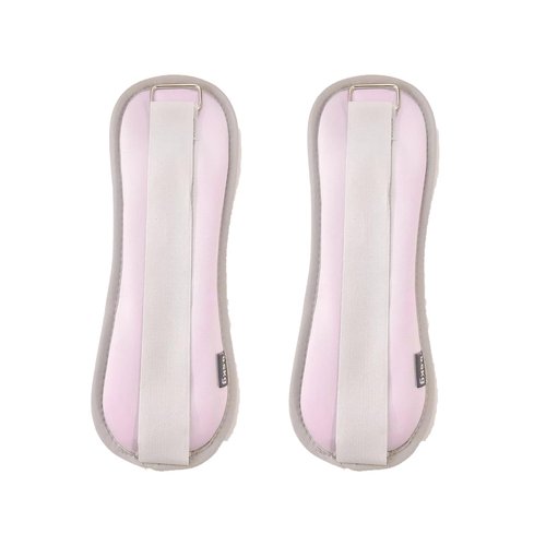 2pcs Adjustable Ankle Sandbag with Hand Tied Strap, Strength Training Hook and Loop for Dance Leg Wrist Weight (1.1lb) (Pink)