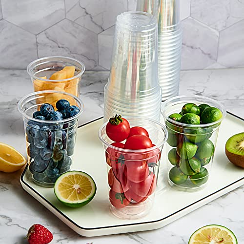 Lilymicky 1000 Pack 10 oz Clear Plastic Cups - Disposable PET Drinking Cups