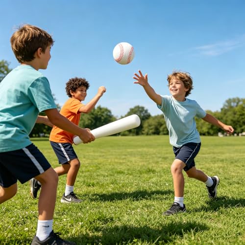 4 White Foam Baseballs Practice Training Balls for Beginners Safe Throwing