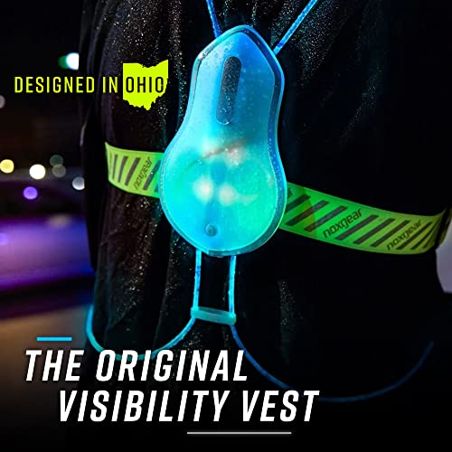 Multicolor LED Reflective Running Vest - Rechargeable, Lightweight, Adjustable Medium-Large