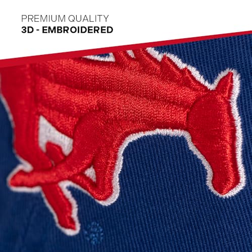 Blue Embroidered Baseball Hat with Desert Cactus Logo - Southern Methodist SMU