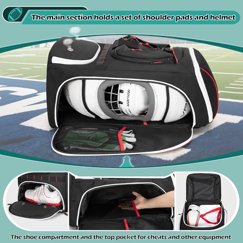 Smasrob Football Backpack with External Ball Holder - Black