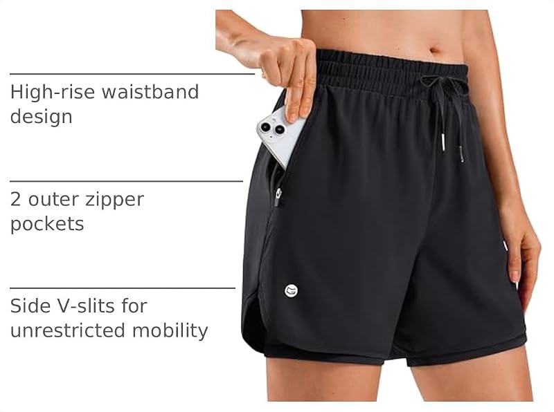 Women’s 2-in-1 Running Shorts with 3/5
