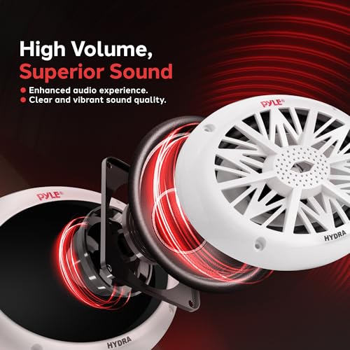Marine Waterproof 6x9 Inch 2-Way Outdoor Speakers - Stereo Sound System, 260W