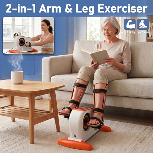 Electric Pedal Exercise Bike for Seniors & Rehab - 20 Speeds, Leg Support