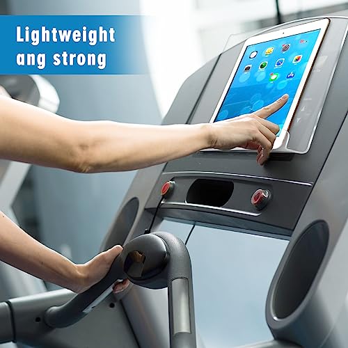 Clear Treadmill Tablet Holder for Exercise Equipment - Acrylic Stand for Books & Devices (8.5x9.5x2.8 Inches) - Variation: Clear