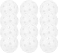 Spunspon 12 Pack Pickleball Balls, 40 Holes Outdoor Pickleballs, High Elasticity & Durable Pickle Balls for All Style Pickleball Paddles (White)