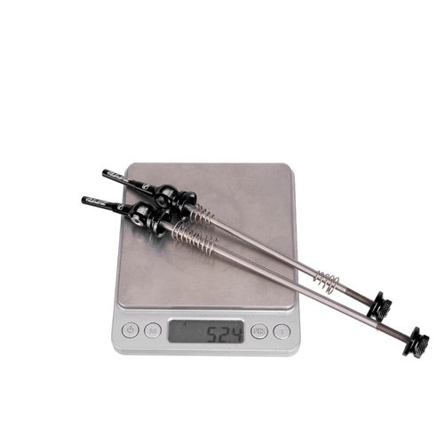 ZTTO Bike Quick Release Skewers, 1 Pair Ultra-Light Titanium Alloy Skewers, Safe and Reliable Front Rear Bicycle Skewers for Road Bike, Mountain Bike, MTB, BMX (Black)