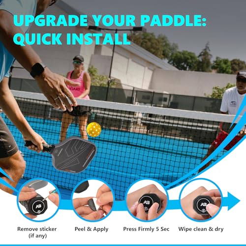 3-Piece Pickleball Paddle Cap Weights Set - 9g End Cap Counterbalance for Better Control