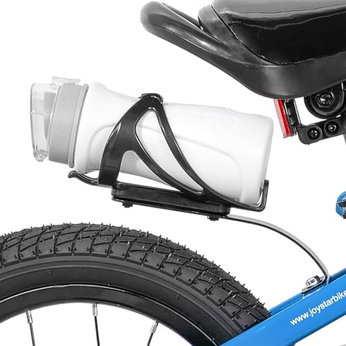 Kids Bike 12-20 Inch with Light-Up Training Wheels, Basket & Water Bottle — Blue 14 Inch Variation