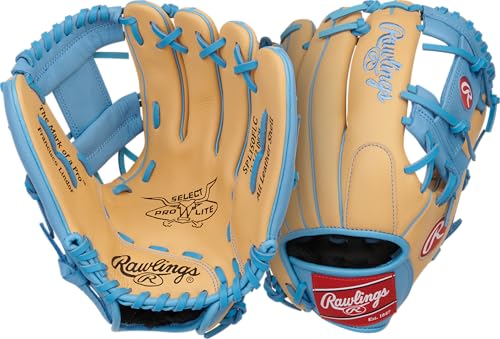 Youth Baseball Glove 11.5 Inch Right Hand Throw Lindor Model - Camel Blue
