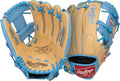 Youth Baseball Glove 11.5 Inch Right Hand Throw Lindor Model - Camel Blue