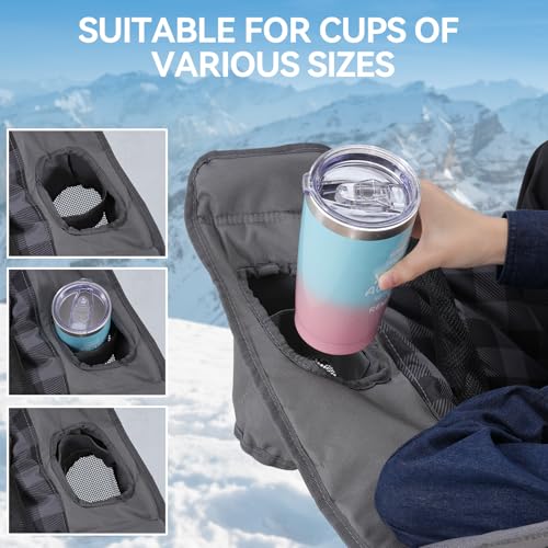 Huskfirm Padded Double Camping Chair - Heavy Duty Grey Loveseat