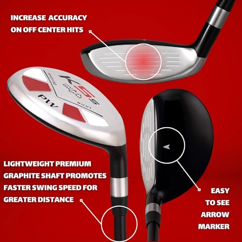 Majek Ladies Senior Right-Hand Hybrid Golf Club L Flex 35in PW with Headcover