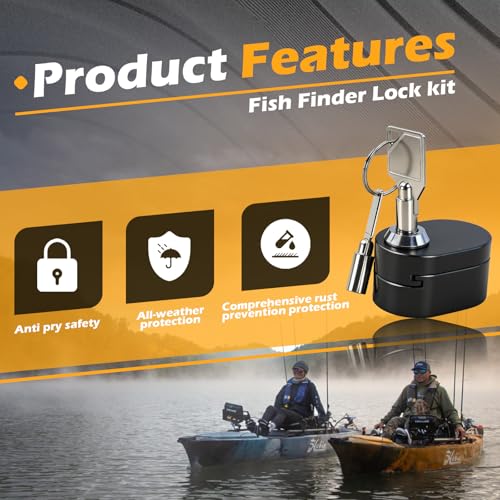 Marine Fish Finder Lock Aluminum Alloy Theft-Proof Mount for Garmin Lowrance Humminbird