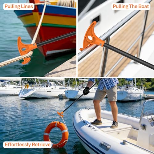 itayak 12.3 ft Shallow Water Anchor Pole with Gloves - Easy Install & Durable