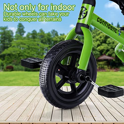 Kids 3-in-1 Foldable Tricycle & Balance Bike for Toddlers 2-5, Green