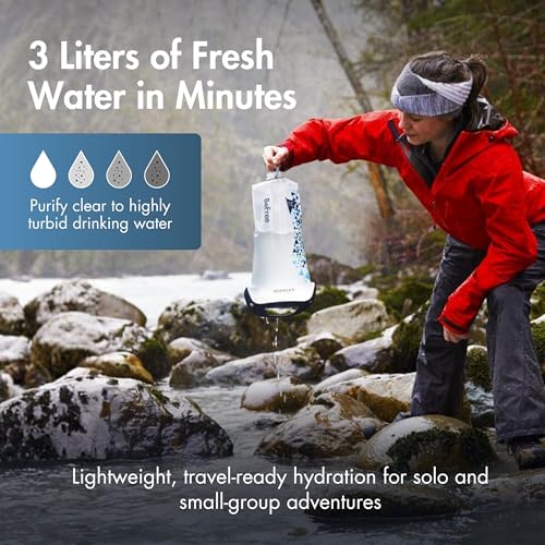 Gravity Water Filter System 3L for Camping Backpacking Hiking - Hands-Free