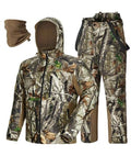 TIDEWE Men's Hunting Suit with Face Mask - Large Silent Camouflage Outfit
