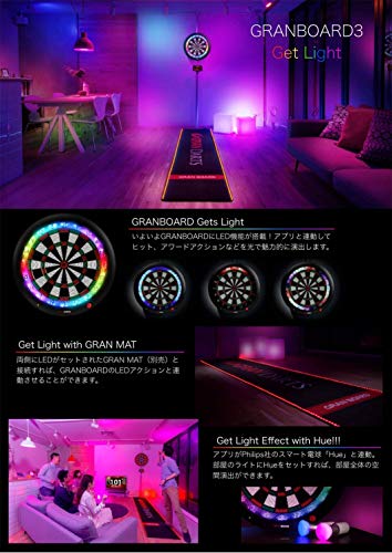 GranBoard 3s LED Bluetooth Dartboard with App Control & Darts Set
