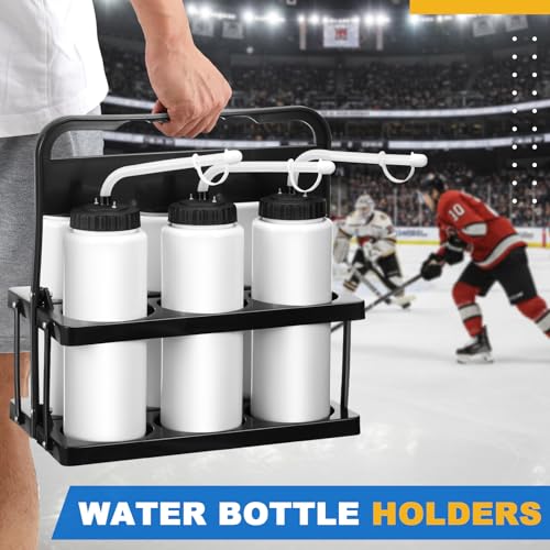 Suclain 7-Piece Hockey Water Bottle Set 33oz BPA-Free Sports Hydration