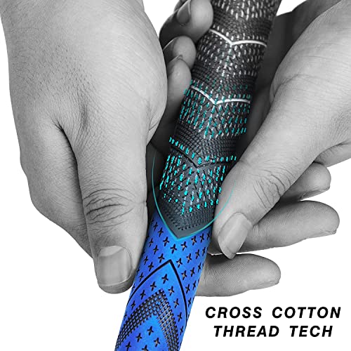 Oversize Golf Grip Set Blue - 13 Pack with Solvent, Tapes, Clamp & Blade