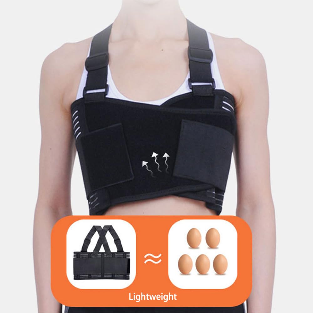 YingXue Broken Rib Support Brace, Rib and Chest Support Brace, Rib Belt for Ribs Support, Dislocated Ribs Protection, Sternum Injuries and Pulled Muscle Pain (XXL 43" to 53")