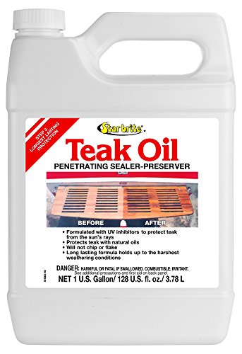 1 Gallon Teak Oil for Outdoor & Marine Wood Protection - UV-Resistant Sealant