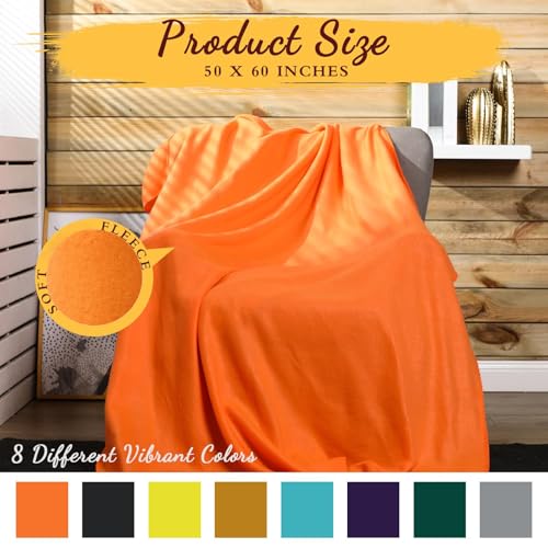 Fresh Color Fleece Throw Blanket Bulk Pack - 40 Pieces 50 x 60 Inches Cozy Lightweight Plush Blankets
