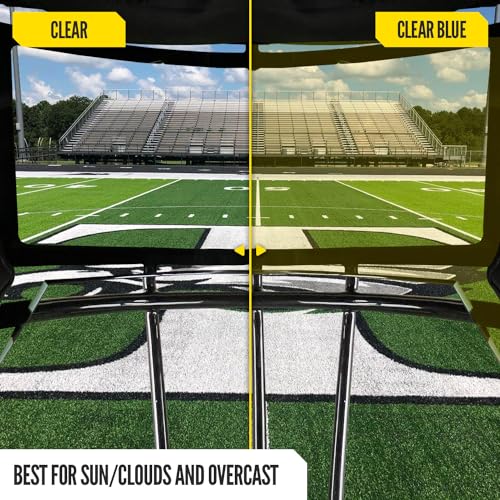 NXT Nxtrnd VZR3 Clear Blue Football Visor - Curved Lens, Anti-Fog, Universal Fit