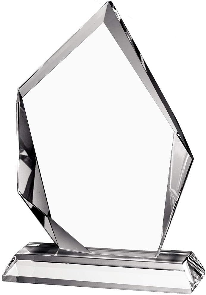 10 Custom Crystal Trophy - 8" Personalized Apex Award with Engraving