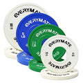 EVERYMATE 37.5LB Olympic Bumper Change Plates Set 1.25/2.5/5/10LB - Steel Core Rubber Coated