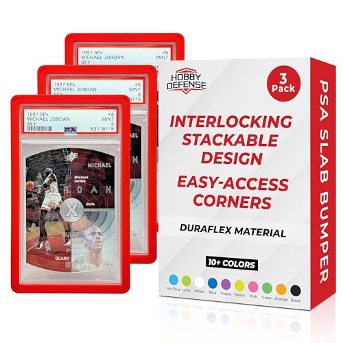 PSA Slab Guard 3-Pack - Red Slab Protector for Graded Cards, Fits PSA Case