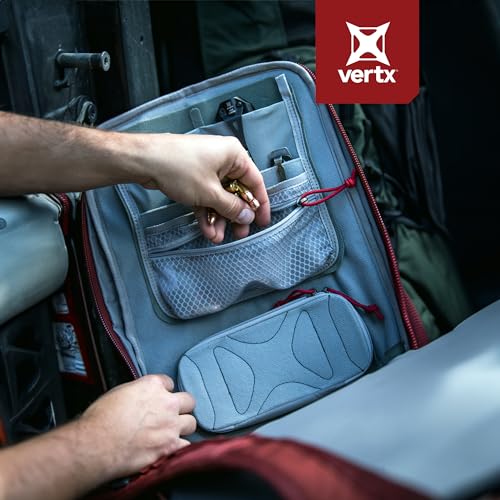 Bag Organizer Insert with Multiple Pockets for Backpack or Bag - Hook & Loop Attachment, Grey