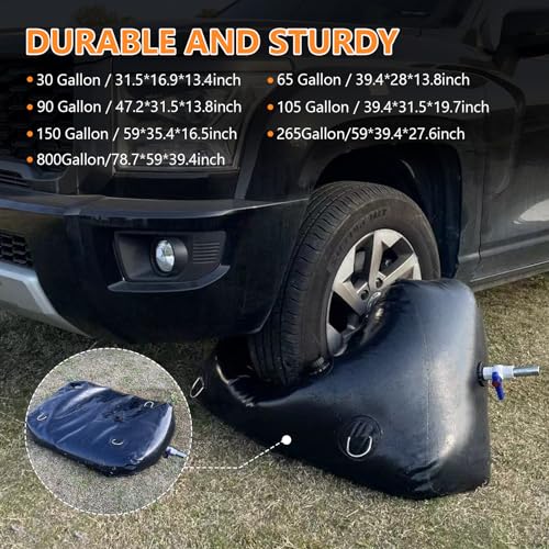 Portable Water Storage Bladder Tank for Camping Emergency Use 1000d PVC